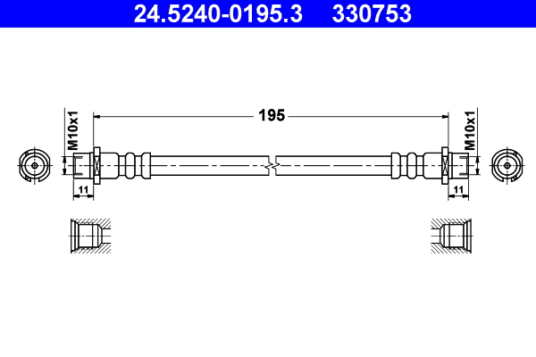 ATE Gumifékcső 24.5240-0195.3_ATE