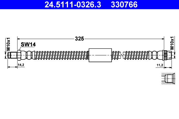 ATE Gumifékcső 24.5111-0326.3_ATE