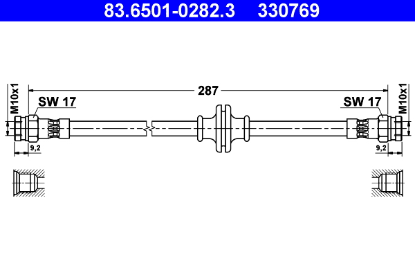 ATE Gumifékcső 83.6501-0282.3_ATE