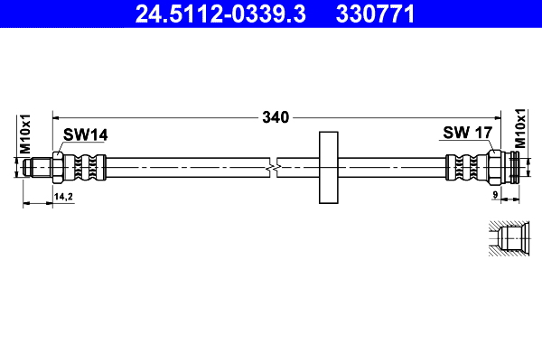 ATE Gumifékcső 24.5112-0339.3_ATE