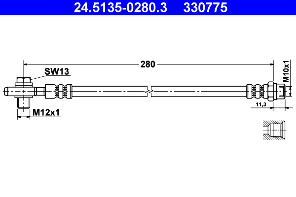 ATE Gumifékcső 24.5135-0280.3_ATE