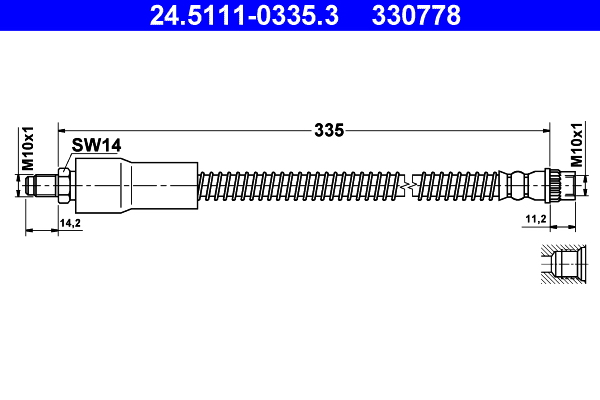 ATE Gumifékcső 24.5111-0335.3_ATE