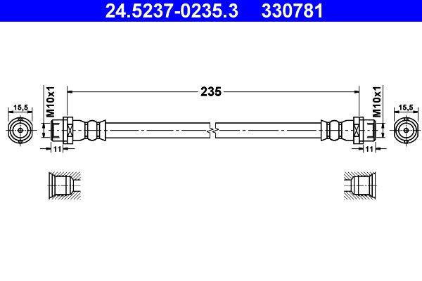 ATE Gumifékcső 24.5237-0235.3_ATE