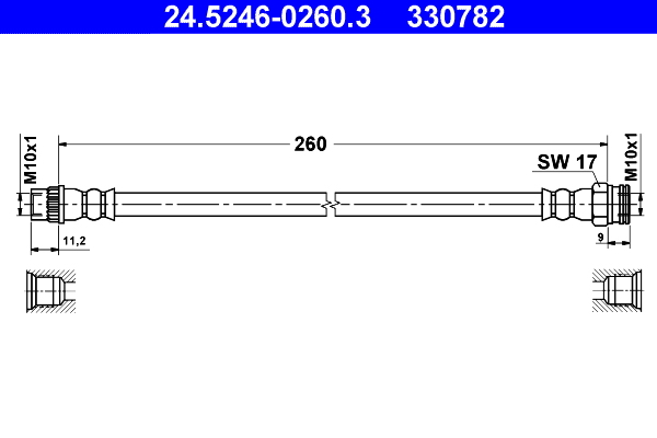 ATE Gumifékcső 24.5246-0260.3_ATE