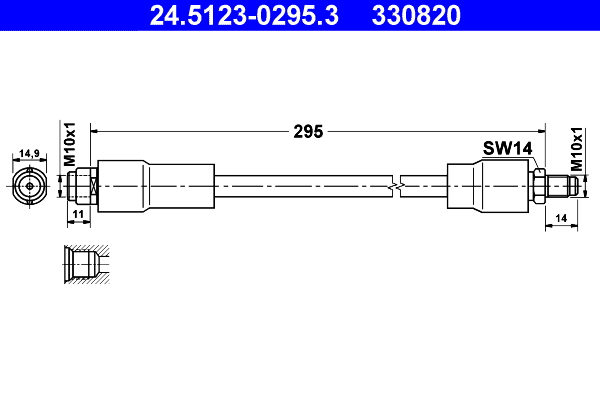 ATE Gumifékcső 24.5123-0295.3_ATE