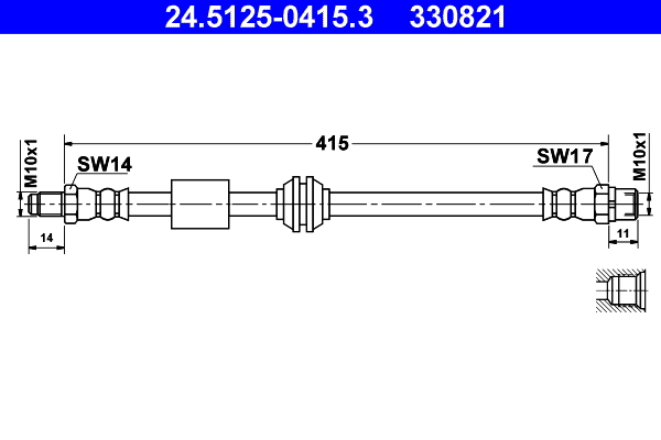 ATE Gumifékcső 24.5125-0415.3_ATE