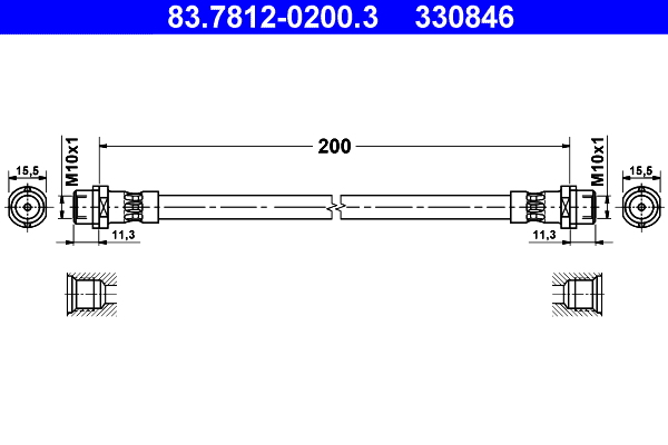 ATE Gumifékcső 83.7812-0200.3_ATE