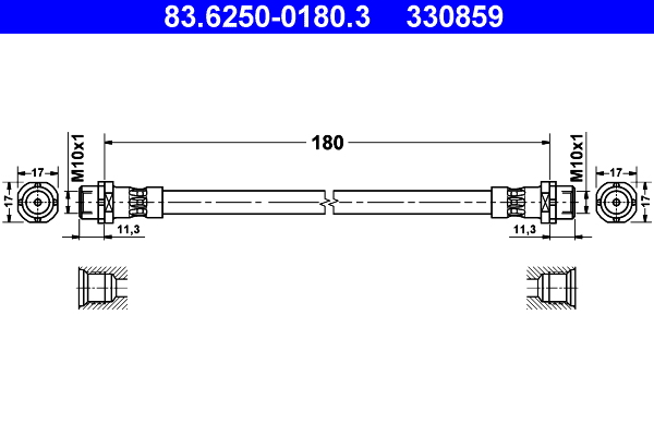 ATE Gumifékcső 83.6250-0180.3_ATE