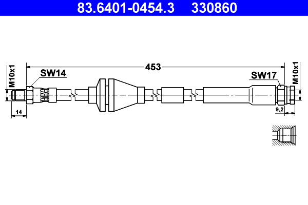 ATE Gumifékcső 83.6401-0454.3_ATE