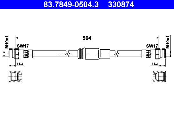 ATE Gumifékcső 83.7849-0504.3_ATE