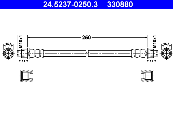 ATE Gumifékcső 24.5237-0250.3_ATE