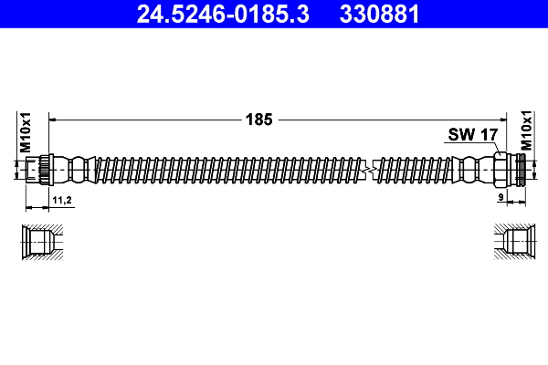 ATE Gumifékcső 24.5246-0185.3_ATE