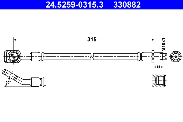 ATE Gumifékcső 24.5259-0315.3_ATE