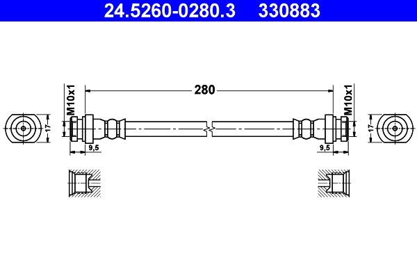 ATE Gumifékcső 24.5260-0280.3_ATE