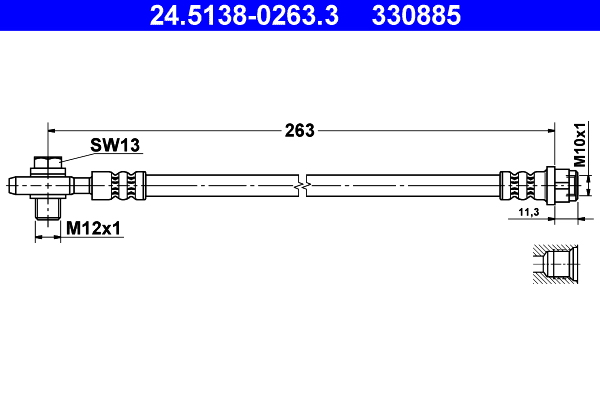 ATE Gumifékcső 24.5138-0263.3_ATE