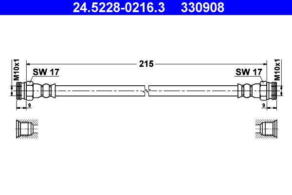 ATE Gumifékcső 24.5228-0216.3_ATE