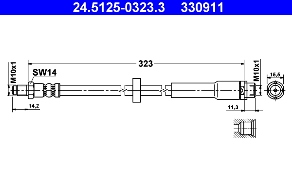 ATE Gumifékcső 24.5125-0323.3_ATE