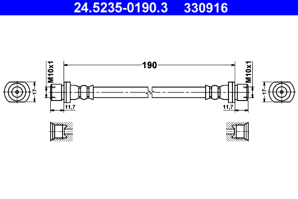 ATE Gumifékcső 24.5235-0190.3_ATE