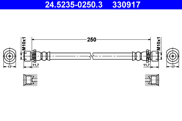 ATE Gumifékcső 24.5235-0250.3_ATE