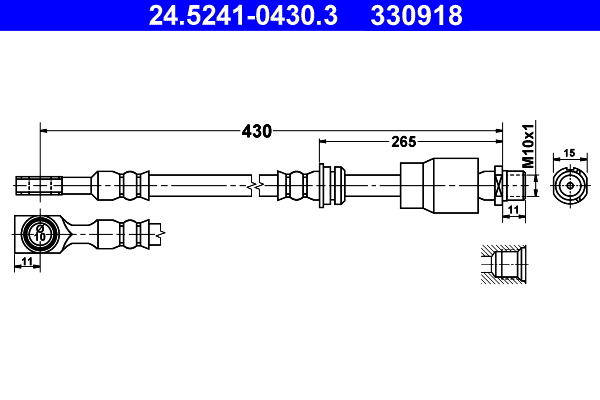 ATE Gumifékcső 24.5241-0430.3_ATE