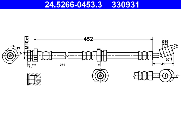 ATE Gumifékcső 24.5266-0453.3_ATE