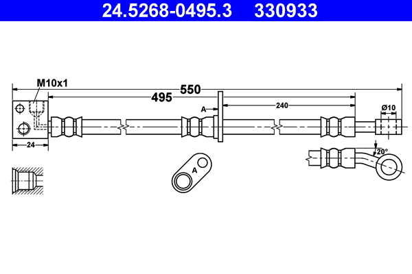 ATE Gumifékcső 24.5268-0495.3_ATE