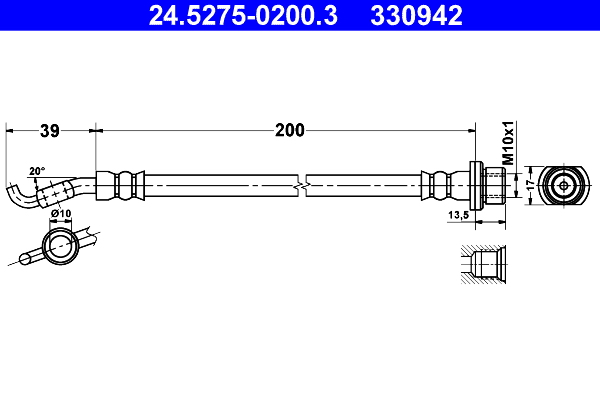 ATE Gumifékcső 24.5275-0200.3_ATE