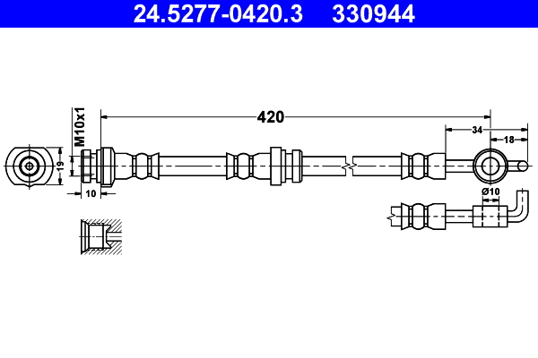 ATE Gumifékcső 24.5277-0420.3_ATE