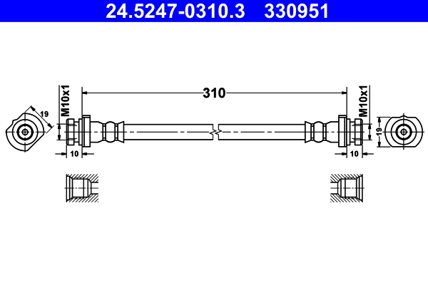 ATE Gumifékcső 24.5247-0310.3_ATE