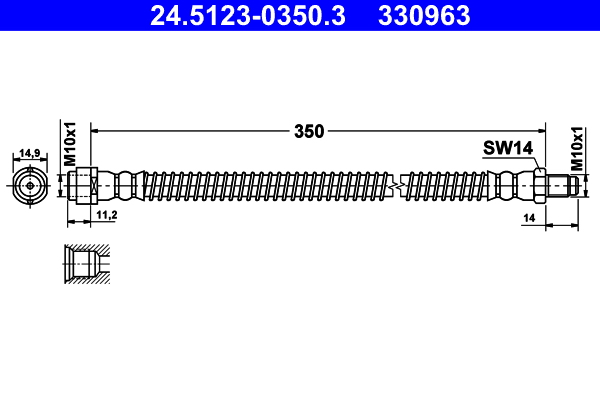 ATE Gumifékcső 24.5123-0350.3_ATE