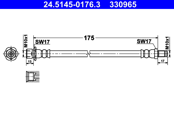 ATE Gumifékcső 24.5145-0176.3_ATE