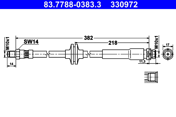 ATE Gumifékcső 83.7788-0383.3_ATE