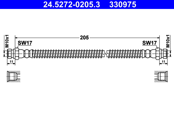 ATE Gumifékcső 24.5272-0205.3_ATE