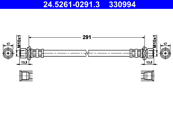 ATE Gumifékcső 24.5261-0291.3_ATE