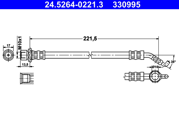 ATE Gumifékcső 24.5264-0221.3_ATE