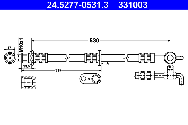 ATE Gumifékcső 24.5277-0531.3_ATE