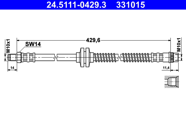 ATE Gumifékcső 24.5111-0429.3_ATE