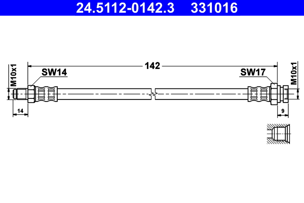 ATE Gumifékcső 24.5112-0142.3_ATE