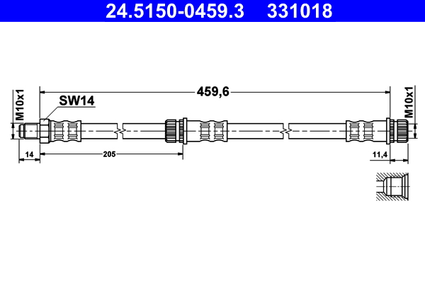 ATE Gumifékcső 24.5150-0459.3_ATE