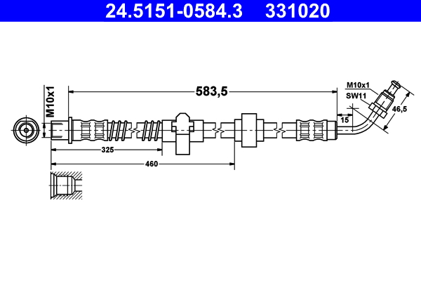 ATE Gumifékcső 24.5151-0584.3_ATE