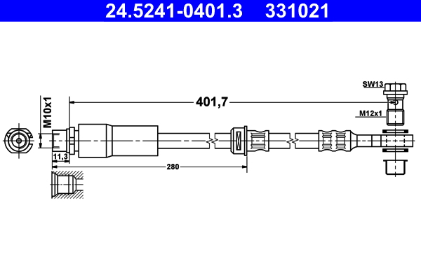 ATE Gumifékcső 24.5241-0401.3_ATE