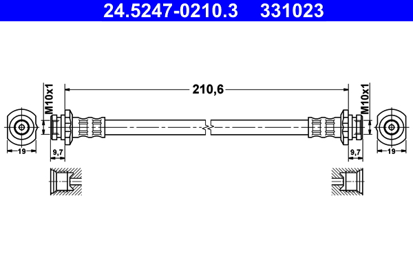 ATE Gumifékcső 24.5247-0210.3_ATE