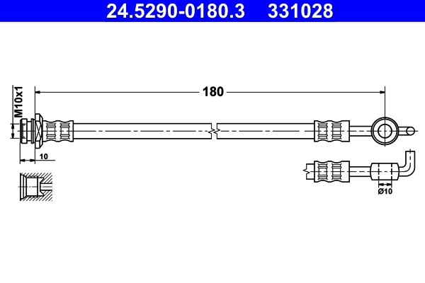 ATE Gumifékcső 24.5290-0180.3_ATE