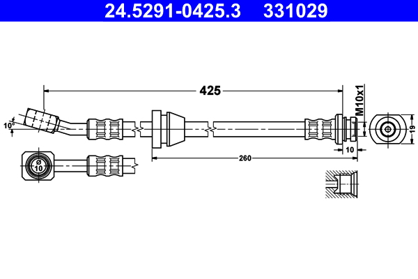 ATE Gumifékcső 24.5291-0425.3_ATE