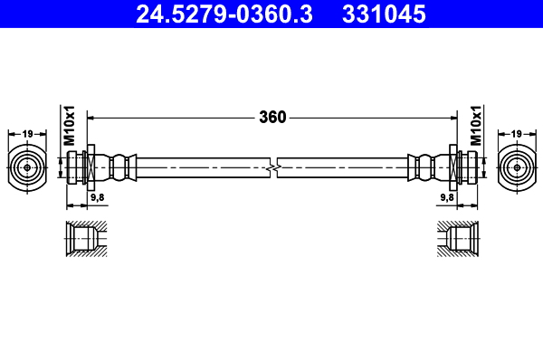 ATE Gumifékcső 24.5279-0360.3_ATE