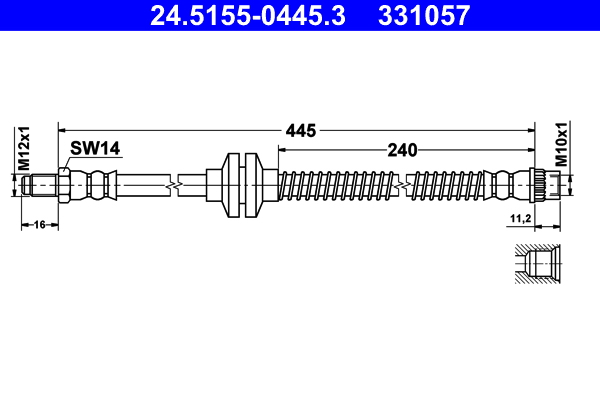 ATE Gumifékcső 24.5155-0445.3_ATE