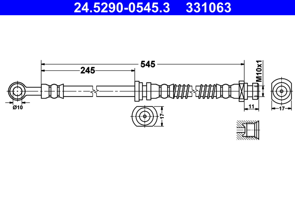 ATE Gumifékcső 24.5290-0545.3_ATE