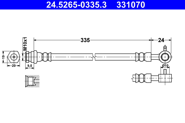 ATE Gumifékcső 24.5265-0335.3_ATE