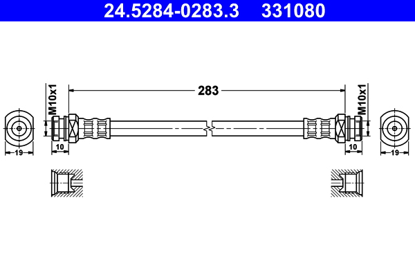 ATE Gumifékcső 24.5284-0283.3_ATE