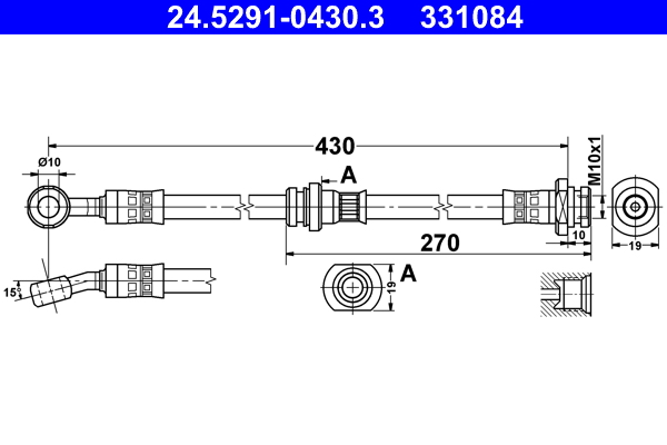 ATE Gumifékcső 24.5291-0430.3_ATE